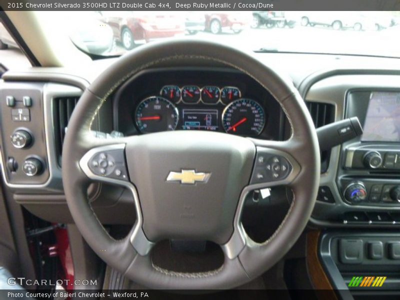 Deep Ruby Metallic / Cocoa/Dune 2015 Chevrolet Silverado 3500HD LTZ Double Cab 4x4
