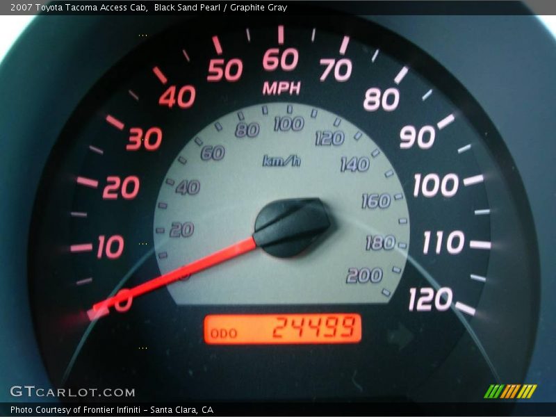 Black Sand Pearl / Graphite Gray 2007 Toyota Tacoma Access Cab