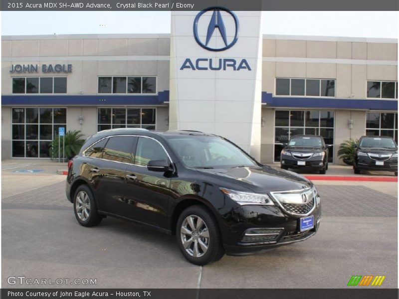 Crystal Black Pearl / Ebony 2015 Acura MDX SH-AWD Advance