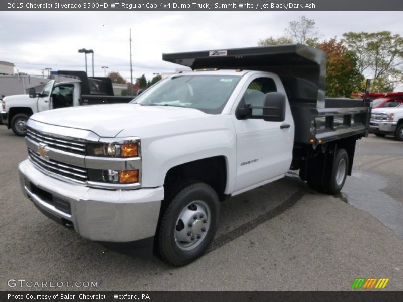 Summit White / Jet Black/Dark Ash 2015 Chevrolet Silverado 3500HD WT Regular Cab 4x4 Dump Truck