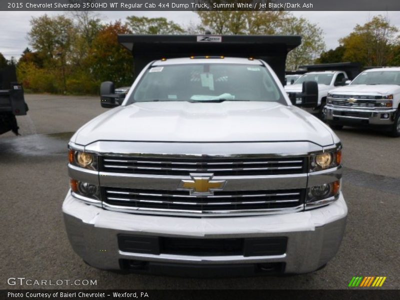 Summit White / Jet Black/Dark Ash 2015 Chevrolet Silverado 3500HD WT Regular Cab 4x4 Dump Truck