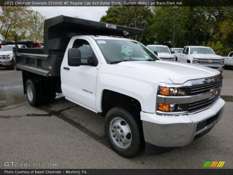 Summit White / Jet Black/Dark Ash 2015 Chevrolet Silverado 3500HD WT Regular Cab 4x4 Dump Truck