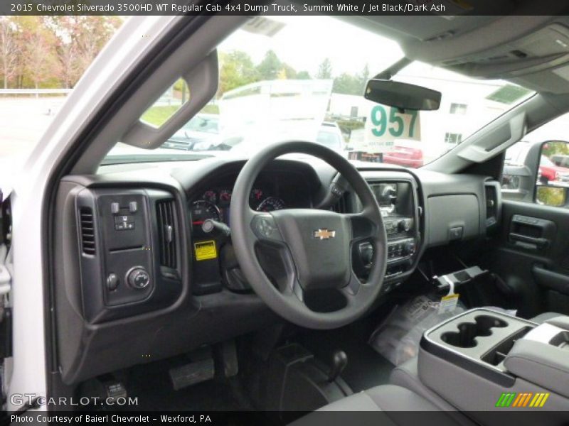 Summit White / Jet Black/Dark Ash 2015 Chevrolet Silverado 3500HD WT Regular Cab 4x4 Dump Truck