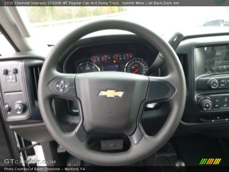 Summit White / Jet Black/Dark Ash 2015 Chevrolet Silverado 3500HD WT Regular Cab 4x4 Dump Truck