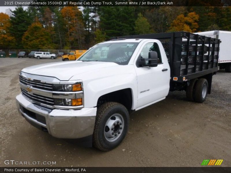 Summit White / Jet Black/Dark Ash 2015 Chevrolet Silverado 3500HD WT Regular Cab Dump Truck