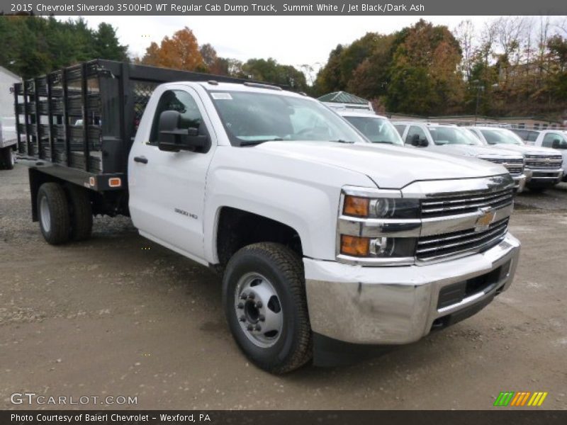 Summit White / Jet Black/Dark Ash 2015 Chevrolet Silverado 3500HD WT Regular Cab Dump Truck