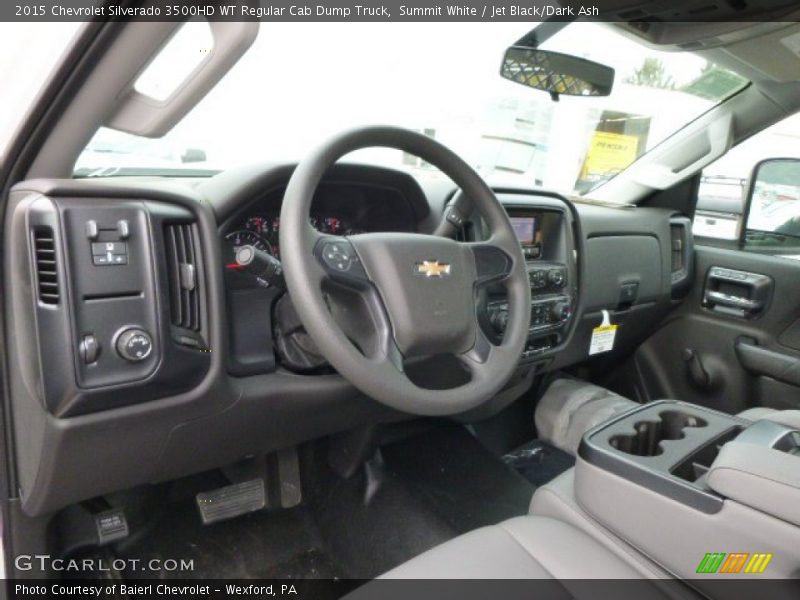 Summit White / Jet Black/Dark Ash 2015 Chevrolet Silverado 3500HD WT Regular Cab Dump Truck