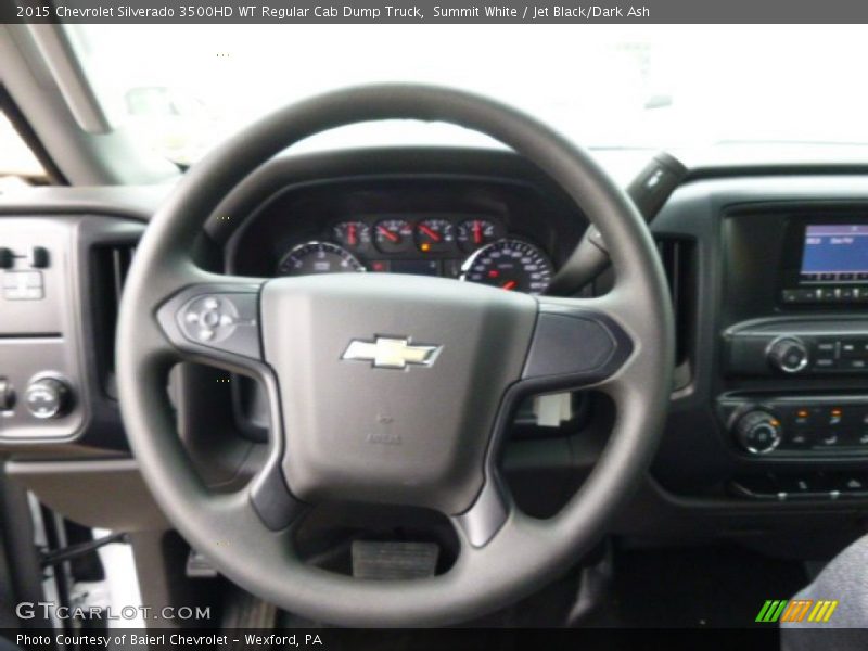 Summit White / Jet Black/Dark Ash 2015 Chevrolet Silverado 3500HD WT Regular Cab Dump Truck