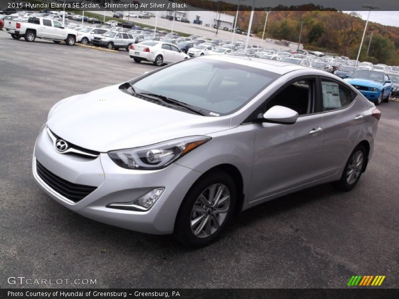 Shimmering Air Silver / Black 2015 Hyundai Elantra SE Sedan