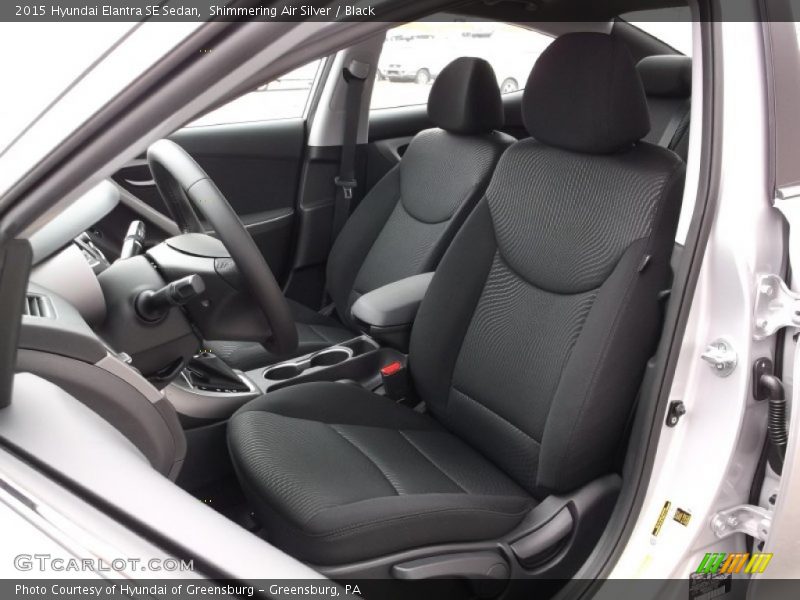 Shimmering Air Silver / Black 2015 Hyundai Elantra SE Sedan