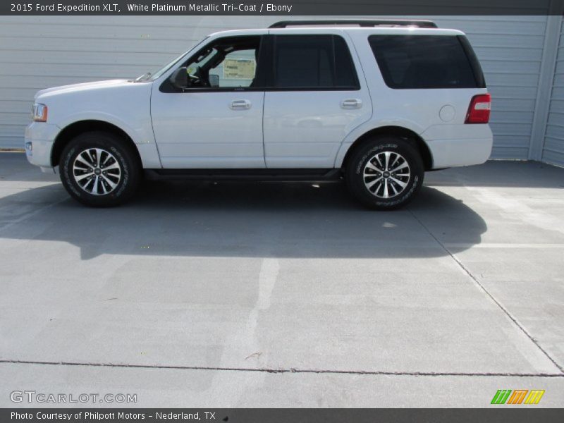 White Platinum Metallic Tri-Coat / Ebony 2015 Ford Expedition XLT