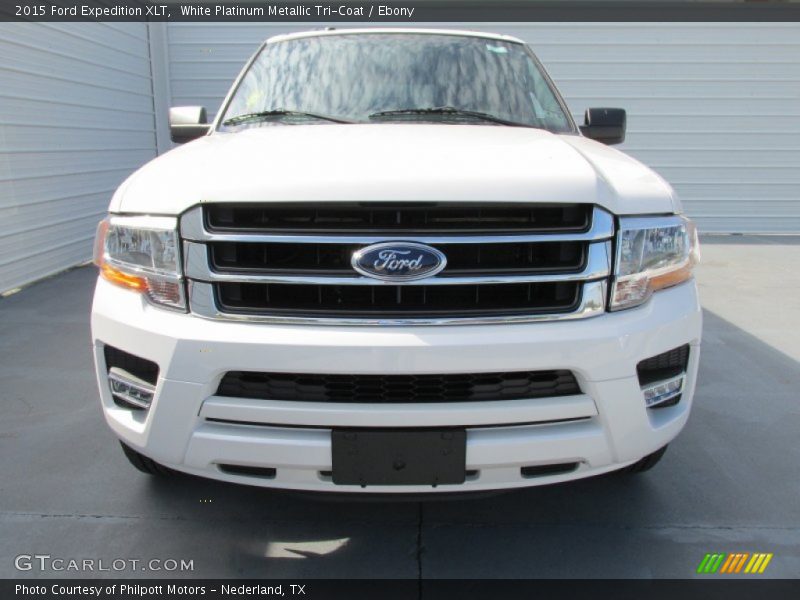 White Platinum Metallic Tri-Coat / Ebony 2015 Ford Expedition XLT