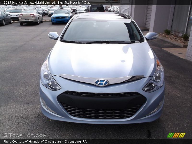 Blue Sky Metallic / Gray 2015 Hyundai Sonata Hybrid Limited