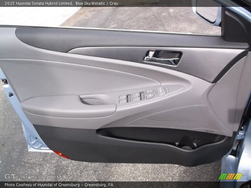 Blue Sky Metallic / Gray 2015 Hyundai Sonata Hybrid Limited