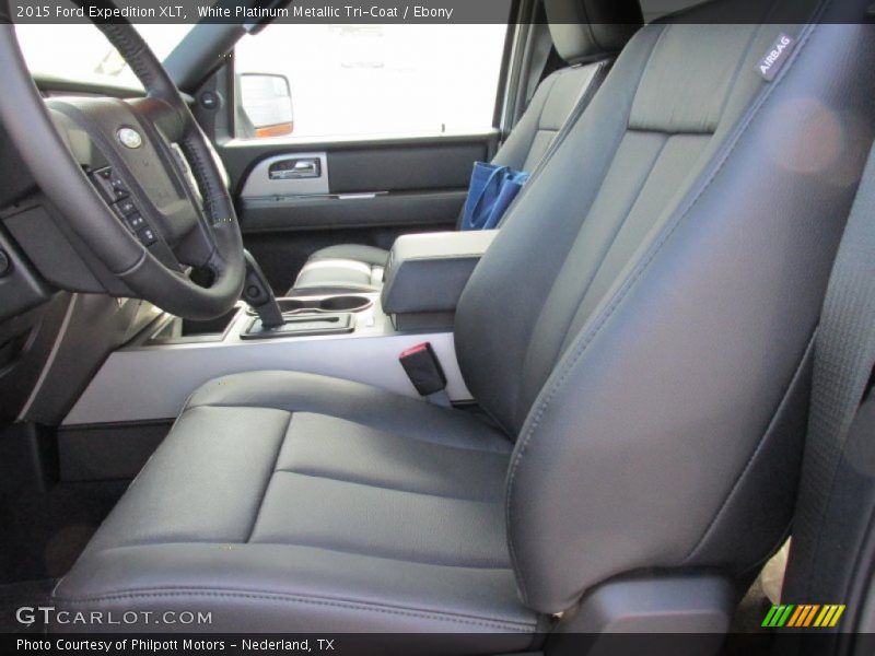 White Platinum Metallic Tri-Coat / Ebony 2015 Ford Expedition XLT
