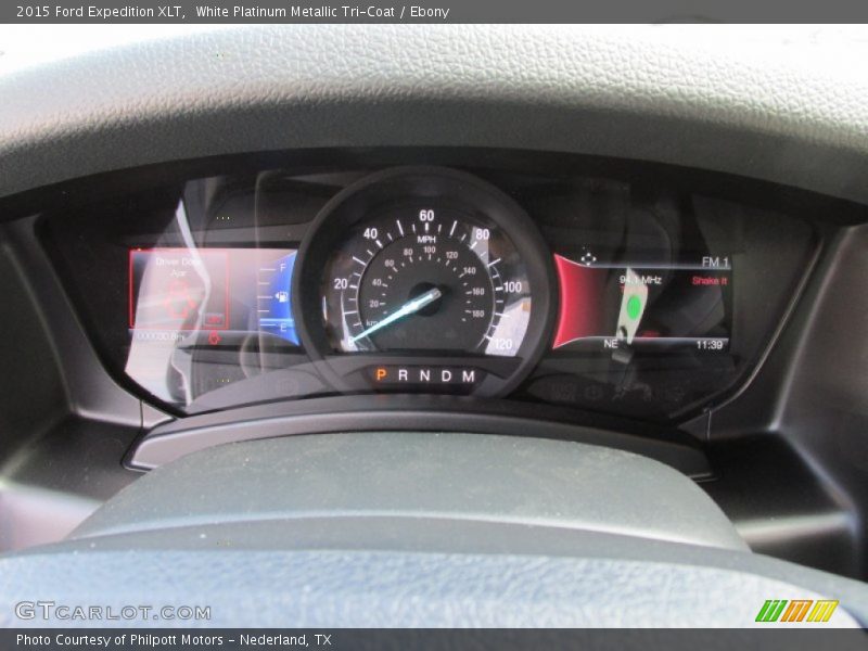 White Platinum Metallic Tri-Coat / Ebony 2015 Ford Expedition XLT