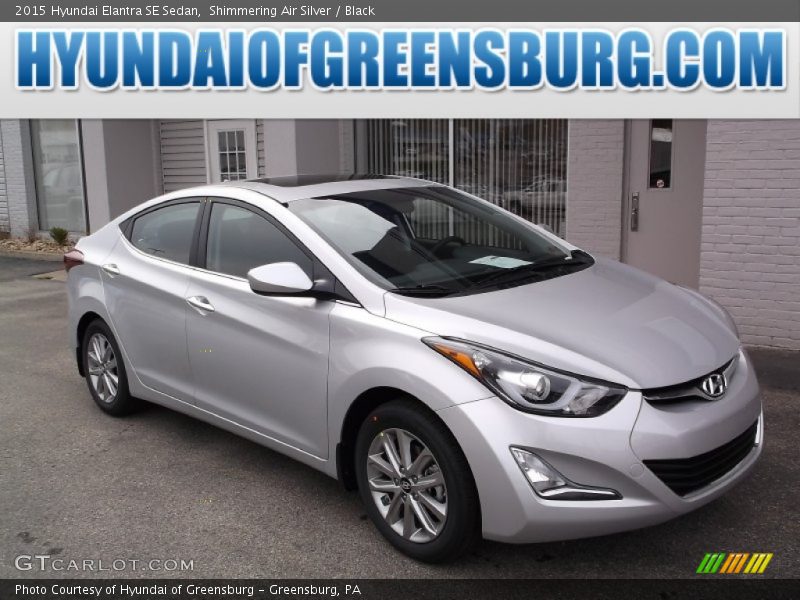 Shimmering Air Silver / Black 2015 Hyundai Elantra SE Sedan