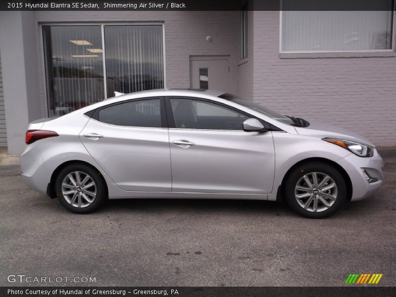 Shimmering Air Silver / Black 2015 Hyundai Elantra SE Sedan