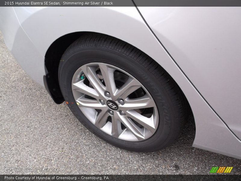 Shimmering Air Silver / Black 2015 Hyundai Elantra SE Sedan