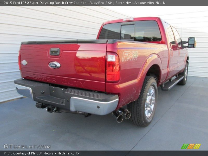 Ruby Red / King Ranch Mesa Antique Affect/Black 2015 Ford F250 Super Duty King Ranch Crew Cab 4x4