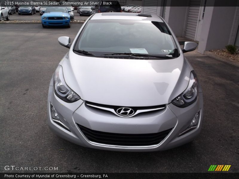 Shimmering Air Silver / Black 2015 Hyundai Elantra SE Sedan