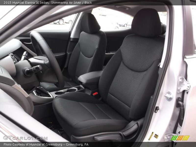 Shimmering Air Silver / Black 2015 Hyundai Elantra SE Sedan