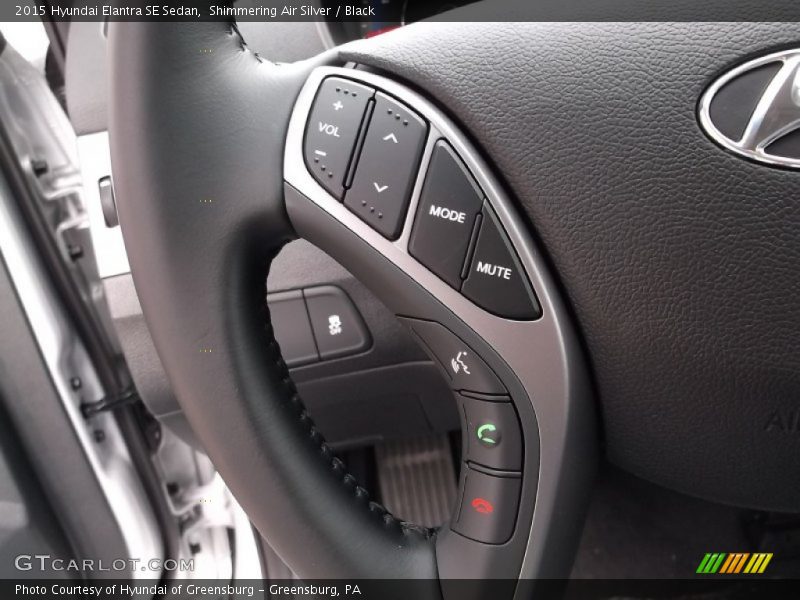 Shimmering Air Silver / Black 2015 Hyundai Elantra SE Sedan