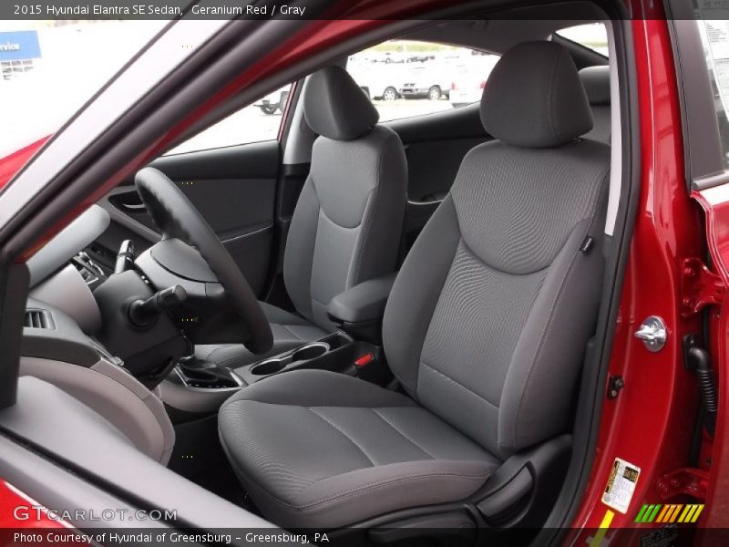 Geranium Red / Gray 2015 Hyundai Elantra SE Sedan