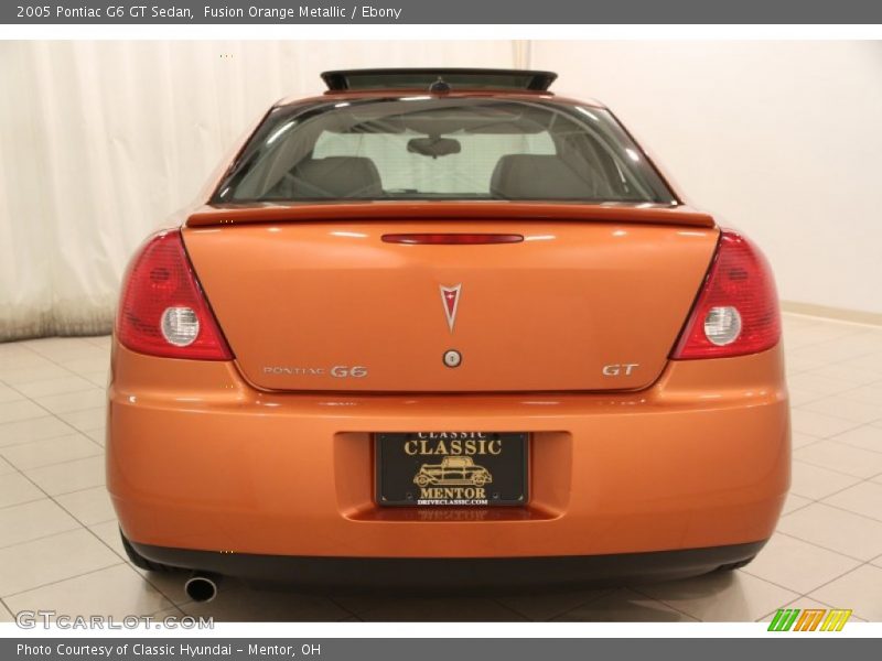 Fusion Orange Metallic / Ebony 2005 Pontiac G6 GT Sedan