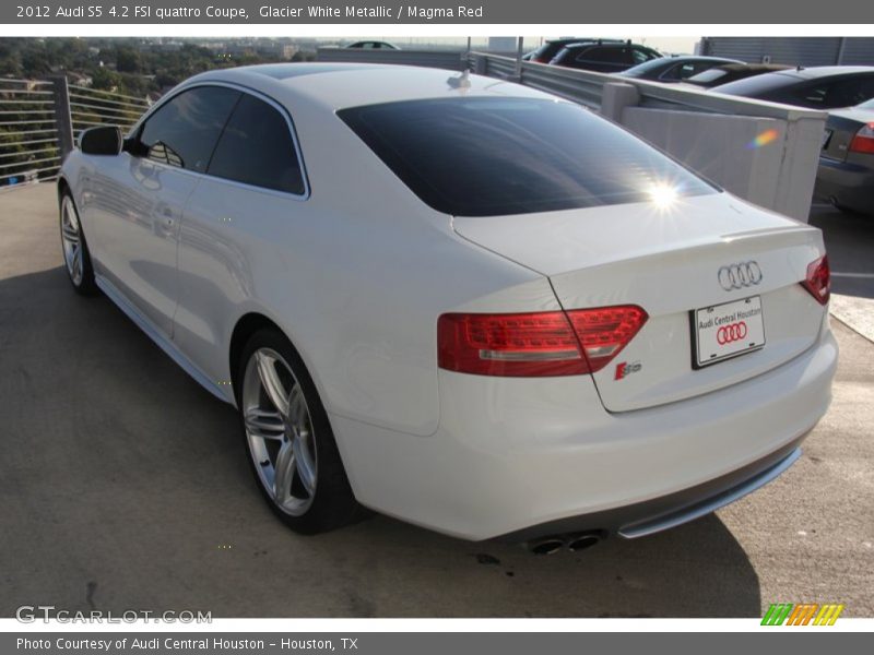 Glacier White Metallic / Magma Red 2012 Audi S5 4.2 FSI quattro Coupe