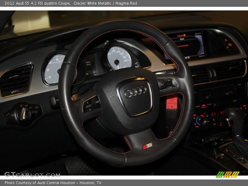 Glacier White Metallic / Magma Red 2012 Audi S5 4.2 FSI quattro Coupe
