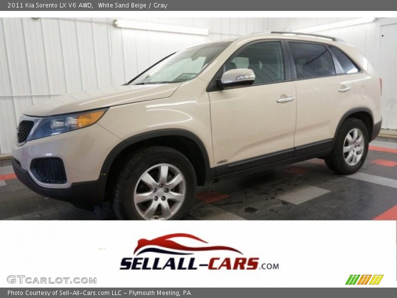 White Sand Beige / Gray 2011 Kia Sorento LX V6 AWD