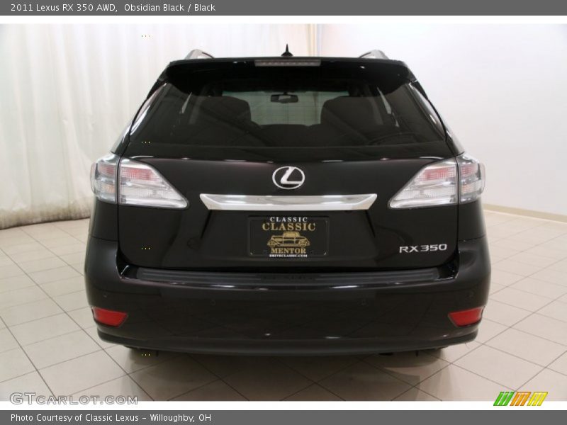 Obsidian Black / Black 2011 Lexus RX 350 AWD