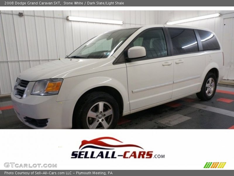 Stone White / Dark Slate/Light Shale 2008 Dodge Grand Caravan SXT