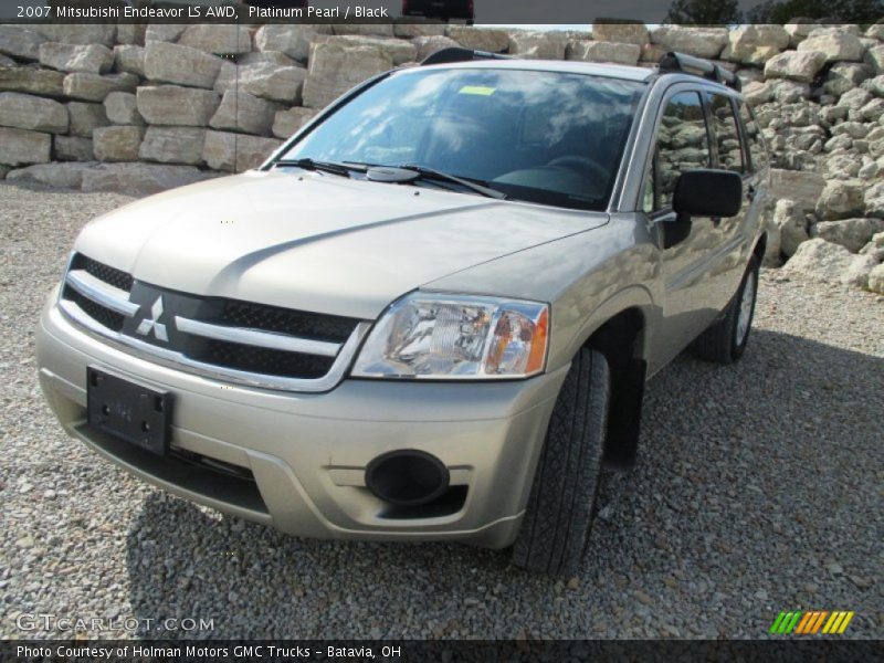 Platinum Pearl / Black 2007 Mitsubishi Endeavor LS AWD