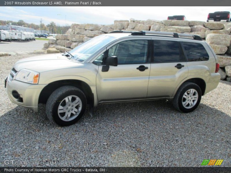 Platinum Pearl / Black 2007 Mitsubishi Endeavor LS AWD