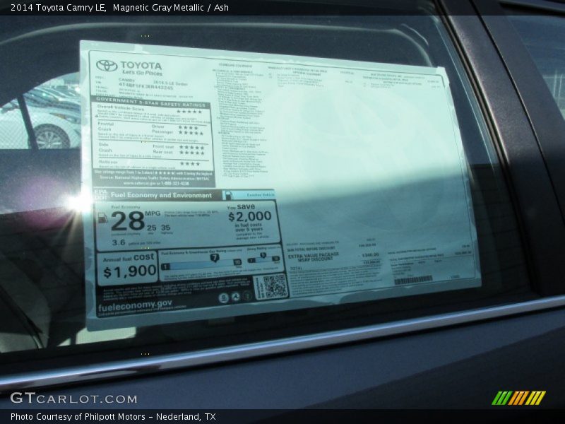 Magnetic Gray Metallic / Ash 2014 Toyota Camry LE