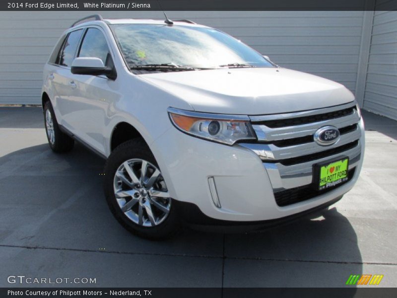 White Platinum / Sienna 2014 Ford Edge Limited