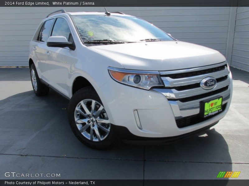 White Platinum / Sienna 2014 Ford Edge Limited