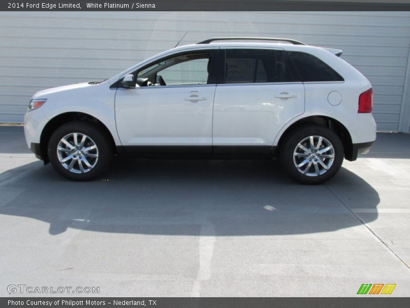 White Platinum / Sienna 2014 Ford Edge Limited