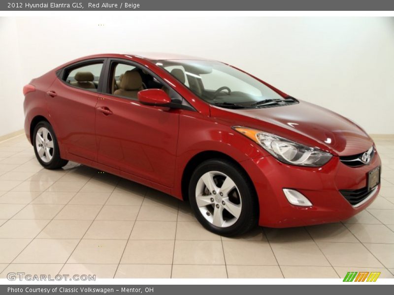 Red Allure / Beige 2012 Hyundai Elantra GLS