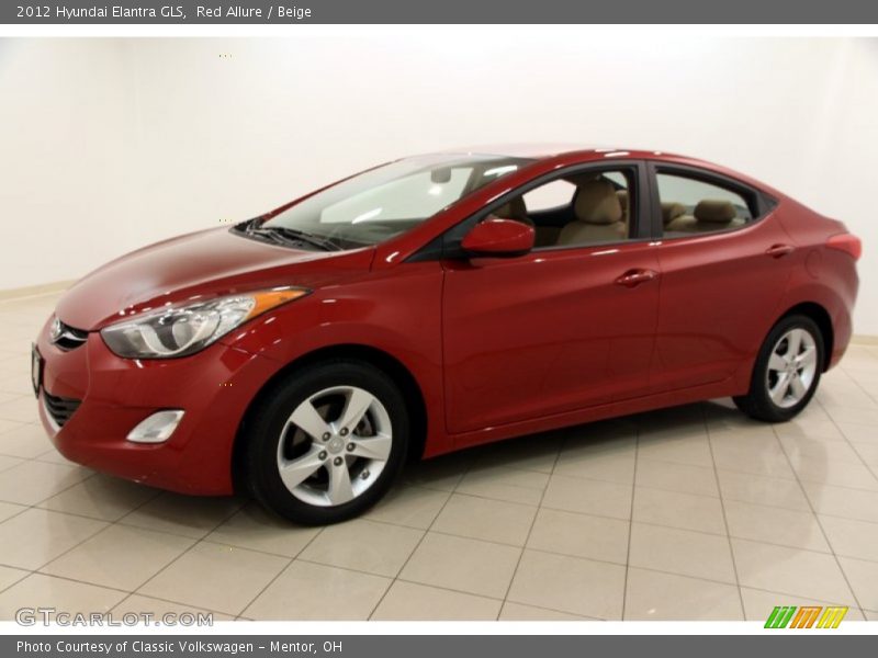 Red Allure / Beige 2012 Hyundai Elantra GLS