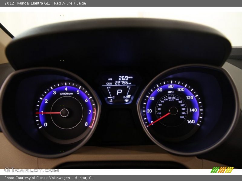 Red Allure / Beige 2012 Hyundai Elantra GLS