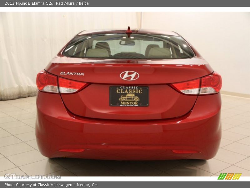 Red Allure / Beige 2012 Hyundai Elantra GLS
