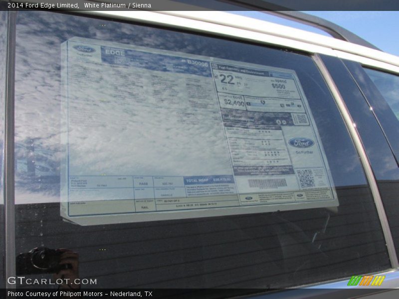 White Platinum / Sienna 2014 Ford Edge Limited