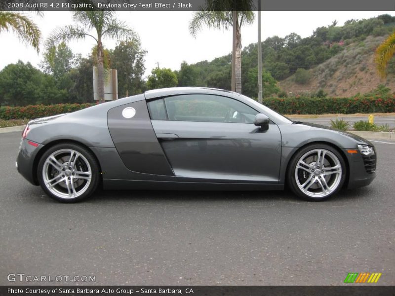 Daytona Grey Pearl Effect / Black 2008 Audi R8 4.2 FSI quattro