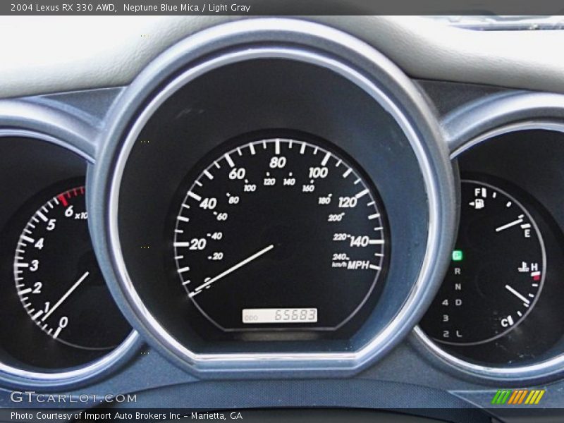 Neptune Blue Mica / Light Gray 2004 Lexus RX 330 AWD