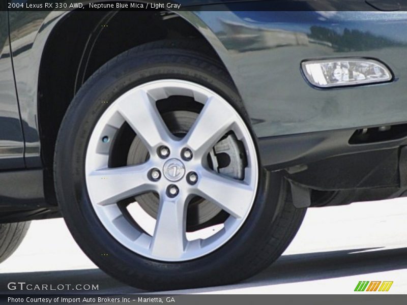 Neptune Blue Mica / Light Gray 2004 Lexus RX 330 AWD