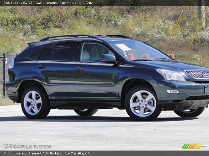 Neptune Blue Mica / Light Gray 2004 Lexus RX 330 AWD