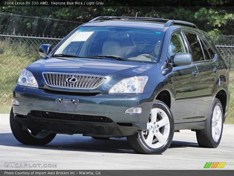 Neptune Blue Mica / Light Gray 2004 Lexus RX 330 AWD